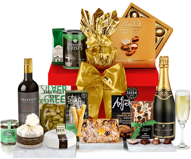 Christmas Surprise Gift Box With Champagne